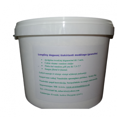 LongOxy Oxygen Powder. 5kg to 250m3 per pond